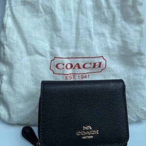 Coach Black Textured Leather Wallet